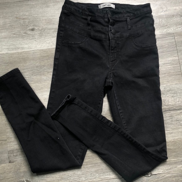 refuge Pants - Black skinny jeans / refuge size 2 / petite